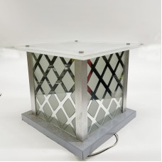 300mm Gate Lamp / Pillar Light Sands Blast  TEMPERED GLASS With Aluminium Frame .6333-300